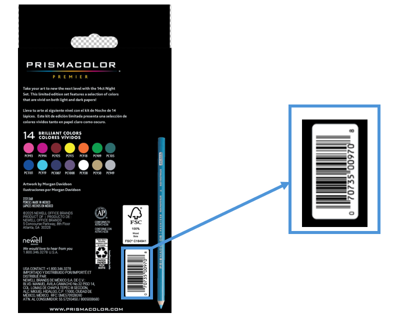Where to find the model number and EAN / UPC